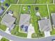 Aerial view of three houses with solar panels at 5188 Country Pine Dr., Myrtle Beach, SC 29579