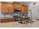 Kitchen with stainless steel appliances and granite countertops at 5188 Country Pine Dr., Myrtle Beach, SC 29579