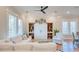 Open living space with sectional sofa and built-in shelving at 8165 Living Tide Dr., Myrtle Beach, SC 29572