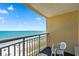 Spacious balcony overlooking the ocean at 1200 N Ocean Blvd. # 1002, Myrtle Beach, SC 29577