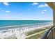 Oceanfront balcony with full beach views at 1200 N Ocean Blvd. # 1002, Myrtle Beach, SC 29577