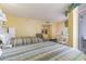 Bedroom with two twin beds and a view into kitchenette at 2701 South Ocean Blvd. # 710, North Myrtle Beach, SC 29582