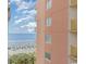 Partial ocean view from a condo balcony, showing beach and ocean at 2701 South Ocean Blvd. # 710, North Myrtle Beach, SC 29582