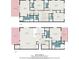 Two-story floor plan showing four bedrooms, multiple baths, and open living spaces at 919A N Waccamaw Dr., Murrells Inlet, SC 29576