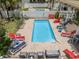 Private pool with plenty of lounge chairs at 919A N Waccamaw Dr., Murrells Inlet, SC 29576
