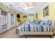 Bedroom with king-size bed and access to balcony at 919A N Waccamaw Dr., Murrells Inlet, SC 29576