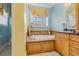 Bathroom with large tub and separate shower at 919A N Waccamaw Dr., Murrells Inlet, SC 29576