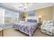 Bedroom with queen bed and recliner chair at 919A N Waccamaw Dr., Murrells Inlet, SC 29576