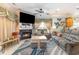 Relaxing living room with fireplace and large TV at 919A N Waccamaw Dr., Murrells Inlet, SC 29576