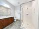 Bathroom with large shower, vanity, and tiled floor at 120 A Da Gullah Way # A, Pawleys Island, SC 29585
