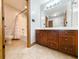 Bathroom with tub shower combo and wood vanity at 120 A Da Gullah Way # A, Pawleys Island, SC 29585