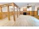 Spacious finished basement with wood features and a gas fireplace at 120 A Da Gullah Way # A, Pawleys Island, SC 29585