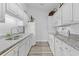 Modern kitchen with white cabinets, granite countertops, and stainless steel appliances at 885 Palmetto Trail # 201, Myrtle Beach, SC 29577