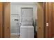 Convenient laundry closet with stackable washer and dryer at 2403 Park St., North Myrtle Beach, SC 29582