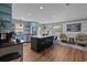 Open concept kitchen with an island and seating area at 2403 Park St., North Myrtle Beach, SC 29582
