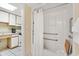 Accessible bathroom with shower and grab bars at 2300 N Ocean Blvd. # 238, Myrtle Beach, SC 29577