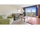Living room with sofa, chairs, and ocean view at 2300 N Ocean Blvd. # 238, Myrtle Beach, SC 29577