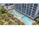 Aerial view of resort-style pool and lazy river at 2300 N Ocean Blvd. # 238, Myrtle Beach, SC 29577