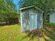 Gray storage shed in a well-maintained yard at 312 13Th Ave. S, Surfside Beach, SC 29575