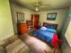 Bedroom with double bed, dresser and ceiling fan at 312 13Th Ave. S, Surfside Beach, SC 29575