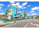 Landmark Resort exterior view, showing building and street at 1501 S Ocean Blvd. # 1150, Myrtle Beach, SC 29577
