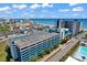 Aerial view showing building location near beach and other hotels at 1501 S Ocean Blvd. # 1150, Myrtle Beach, SC 29577