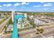 Aerial view of the complex, highlighting the waterpark at 1501 S Ocean Blvd. # 1150, Myrtle Beach, SC 29577