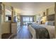 Bedroom with two beds, ocean view, and balcony access at 2311 Ocean Blvd. S # 361, Myrtle Beach, SC 29577