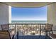 Relaxing ocean view from private balcony with comfortable seating at 2311 Ocean Blvd. S # 361, Myrtle Beach, SC 29577