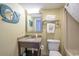 Bathroom with granite vanity, shower/tub combo and plenty of towels at 2311 Ocean Blvd. S # 361, Myrtle Beach, SC 29577