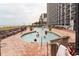 Large outdoor pool with plenty of deck space for lounging at 2805 N Ocean Blvd. # 301, Myrtle Beach, SC 29577