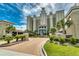 Luxury beachfront condo building with ample parking and beautiful landscaping at 5310 N Ocean Blvd. # 301, Myrtle Beach, SC 29577