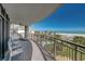Spacious balcony overlooking the ocean with seating for relaxing and enjoying the view at 5310 N Ocean Blvd. # 301, Myrtle Beach, SC 29577