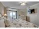 Bedroom with ocean view, King bed, and private balcony access at 5310 N Ocean Blvd. # 301, Myrtle Beach, SC 29577
