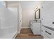 Elegant bathroom with double sinks and granite counters at 510 Cane Branch Rd., Loris, SC 29569