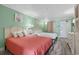 Bedroom with two beds and coastal decor at 1105 S Ocean Blvd. # 228, Myrtle Beach, SC 29577
