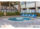 Circular hot tub with seating for relaxation at 1105 S Ocean Blvd. # 228, Myrtle Beach, SC 29577