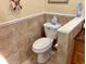 Clean bathroom with toilet, tile flooring, and updated vanity at 351 Lake Arrowhead Rd. # 20-179, Myrtle Beach, SC 29572