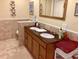 Bathroom with double vanity, granite countertop and tile flooring at 351 Lake Arrowhead Rd. # 20-179, Myrtle Beach, SC 29572