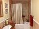 Bathroom with shower/tub combo, tile surround, and granite countertop at 351 Lake Arrowhead Rd. # 20-179, Myrtle Beach, SC 29572