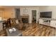 Living room featuring a fireplace and hardwood floors at 1206 Benna Dr. # 4-F, Myrtle Beach, SC 29577
