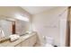 Clean and bright bathroom with granite countertop and updated fixtures at 144 Puffin Dr. # 2-E, Pawleys Island, SC 29585