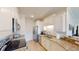Modern kitchen with stainless steel appliances and granite counters at 144 Puffin Dr. # 2-E, Pawleys Island, SC 29585
