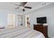Main bedroom with a king-size bed and closet space at 1321 S Ocean Blvd. # 606, North Myrtle Beach, SC 29582