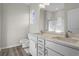 Double vanity bathroom with a shower and toilet at 3058 Deerberry Place, Longs, SC 29568