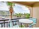 Spacious balcony overlooking the parking lot and ocean views at 1582 S Waccamaw Dr. # 10, Murrells Inlet, SC 29576