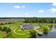 Community clubhouse with pool, pickleball, and bocce ball courts at 444 Papyrus Circle # 444, Little River, SC 29566