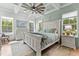 Spacious main bedroom with large bed and access to en-suite bathroom at 2056 Summer Rose Ln., Myrtle Beach, SC 29579