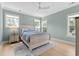 Bright bedroom featuring hardwood floors and a ceiling fan at 2056 Summer Rose Ln., Myrtle Beach, SC 29579