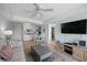 Open living room with kitchen and dining area visible at 14290 Ocean Hwy. # 208, Pawleys Island, SC 29585